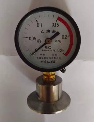 衛生型隔膜壓力表YTP-60/100/150,1.6級，-0.1-0-60MPA